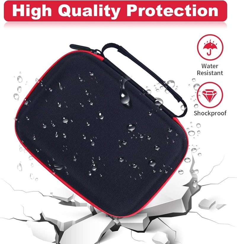Hikkon Kids Camera Case Fit for ESOXOFFORE/Dylanto/Yehtta/HiMont/Gofunly Instant Print Camera Toy,Portable Digital Camera bag Storage Holder Organizer(Case Only) - Black&Red - Image 5